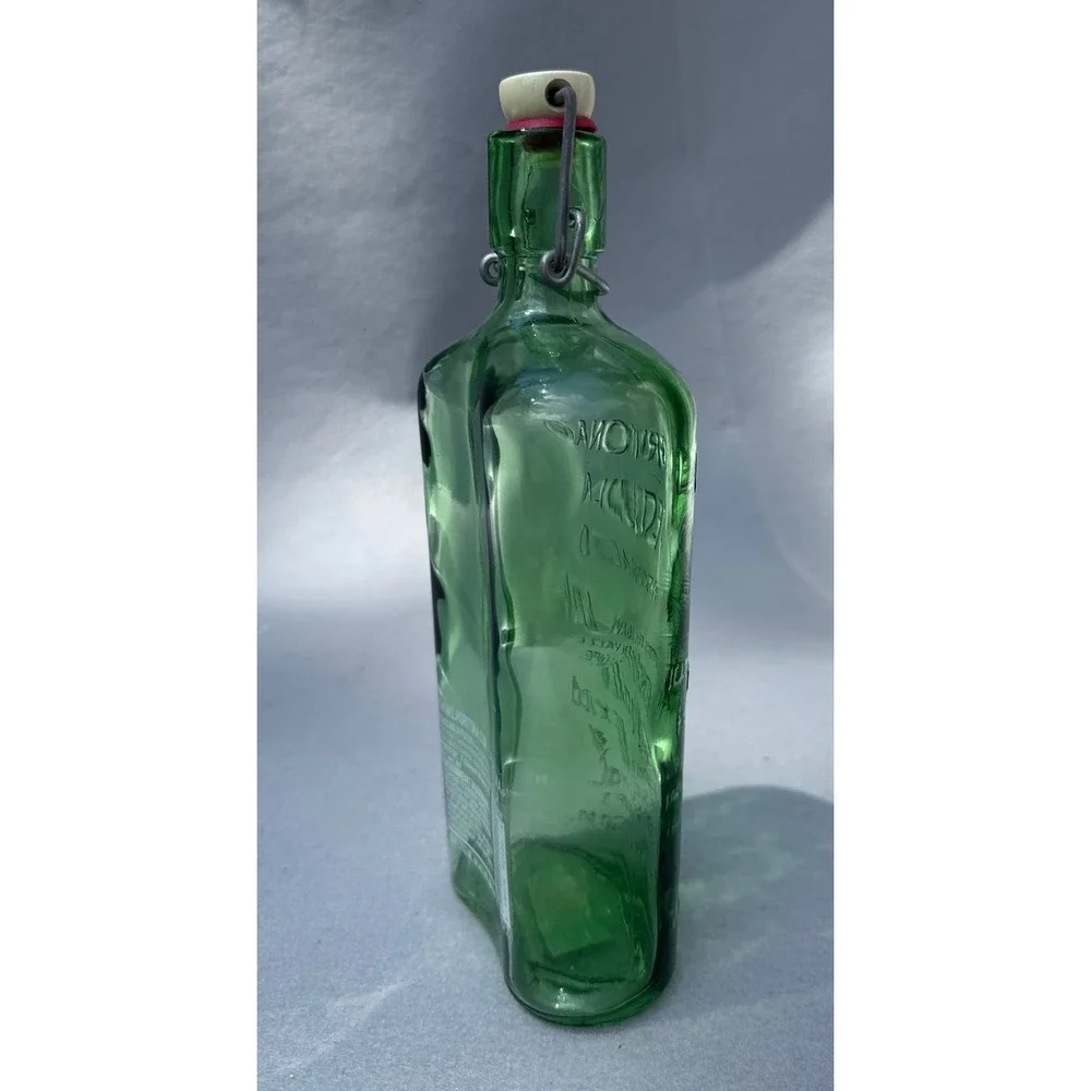 La Gritona Tequila Reposado Empty Bottle 750ml Green Glass Excellent Swing Top
